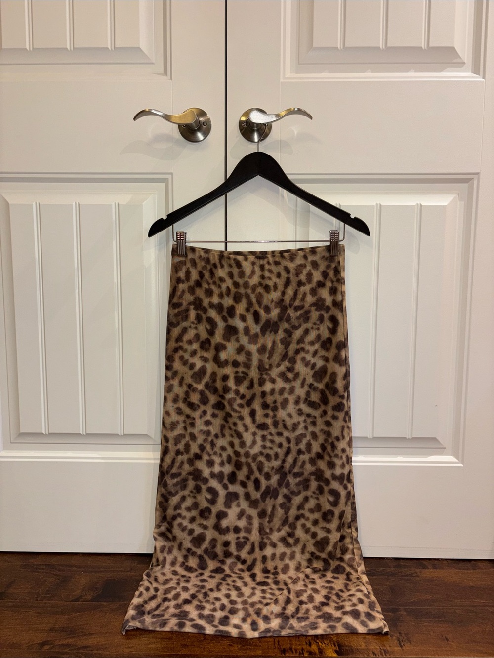 Leopard Mesh Skirt